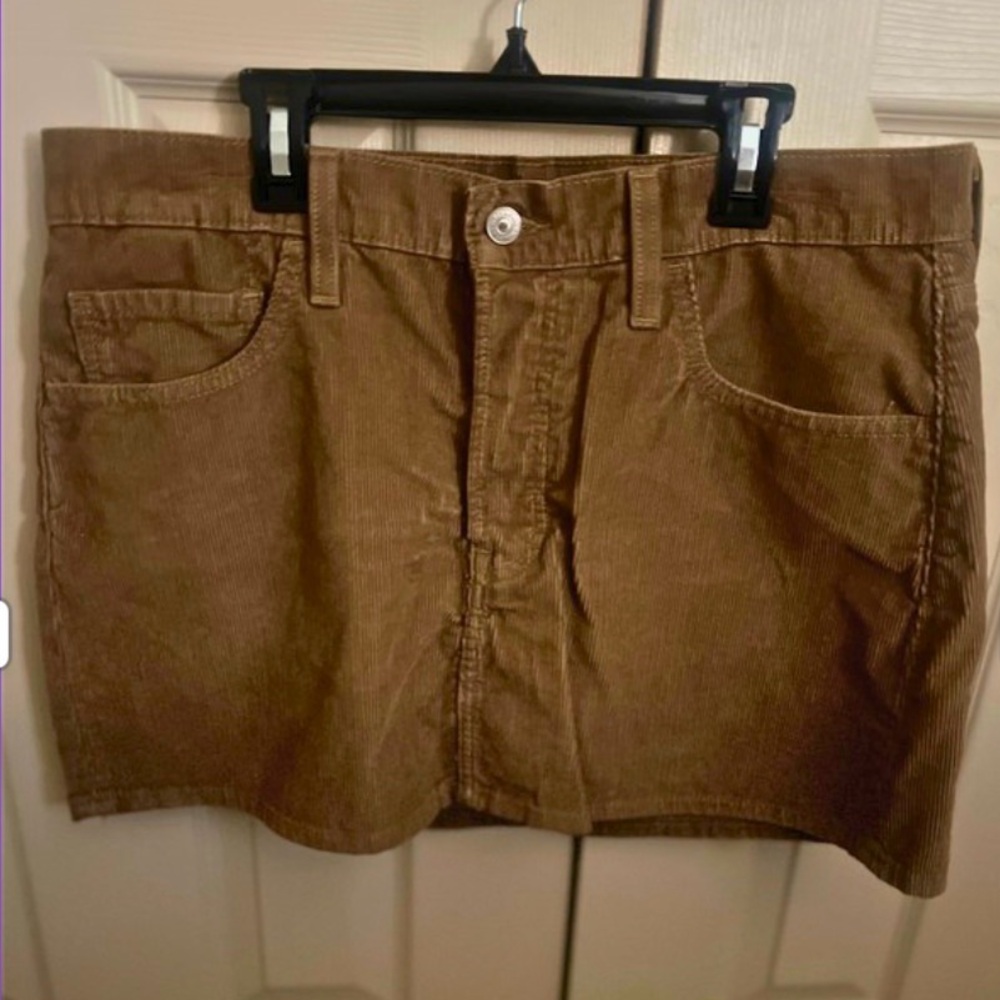 Levi's Corduroy Mini Skirt in Camel Brown